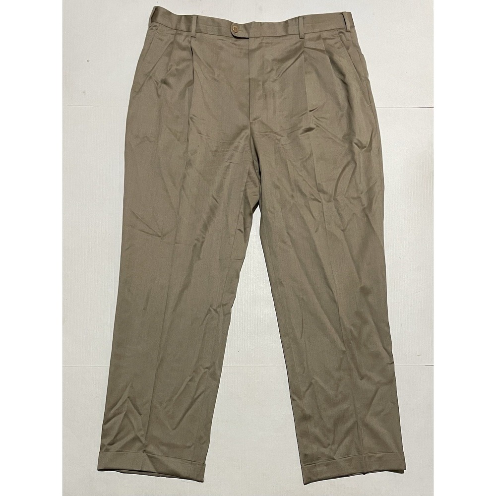 Zanella Platinum Neiman‎ Marcus Mens Virgin Wool Beige Pleated Pants  38 X 30.5
